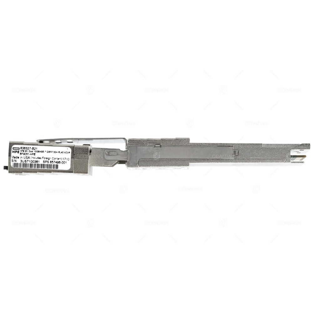 857498-001 HPE 8Y DUAL 10GBASE-T QSFP+ 30M RJ45 XCVR TRANSCEIVER 838327-B21, SP9051-HPE
